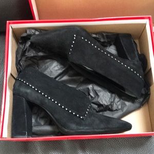 Black suede ankle boots